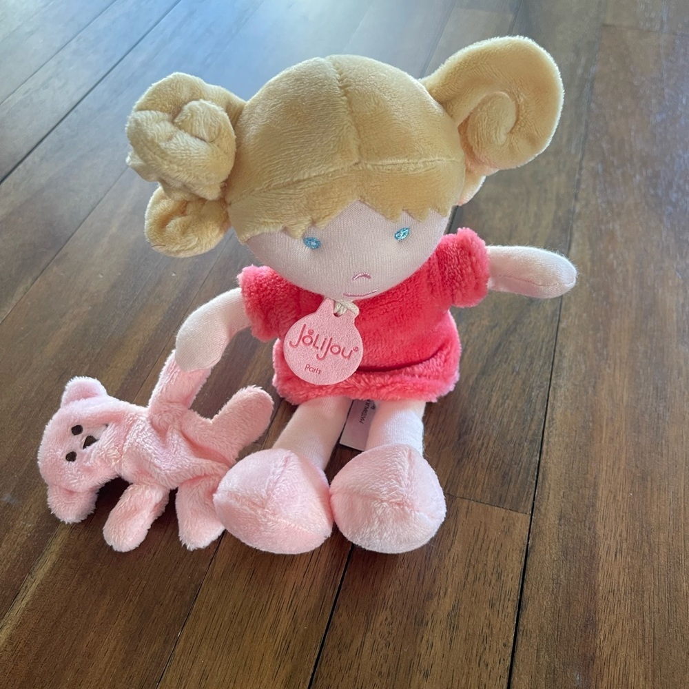 Jolijou Pink Plush Doll with Teddy